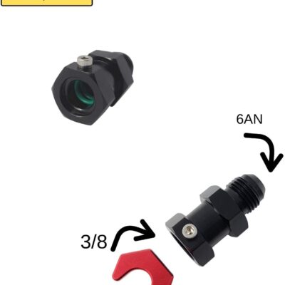 6AN to 3/8 Push On Fitting For Hard-Line - SAE Quick Connect EFI Adapter